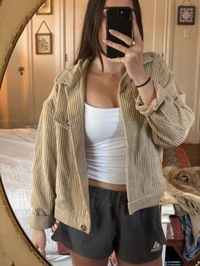 American Threads Beige Corduroy Jacket